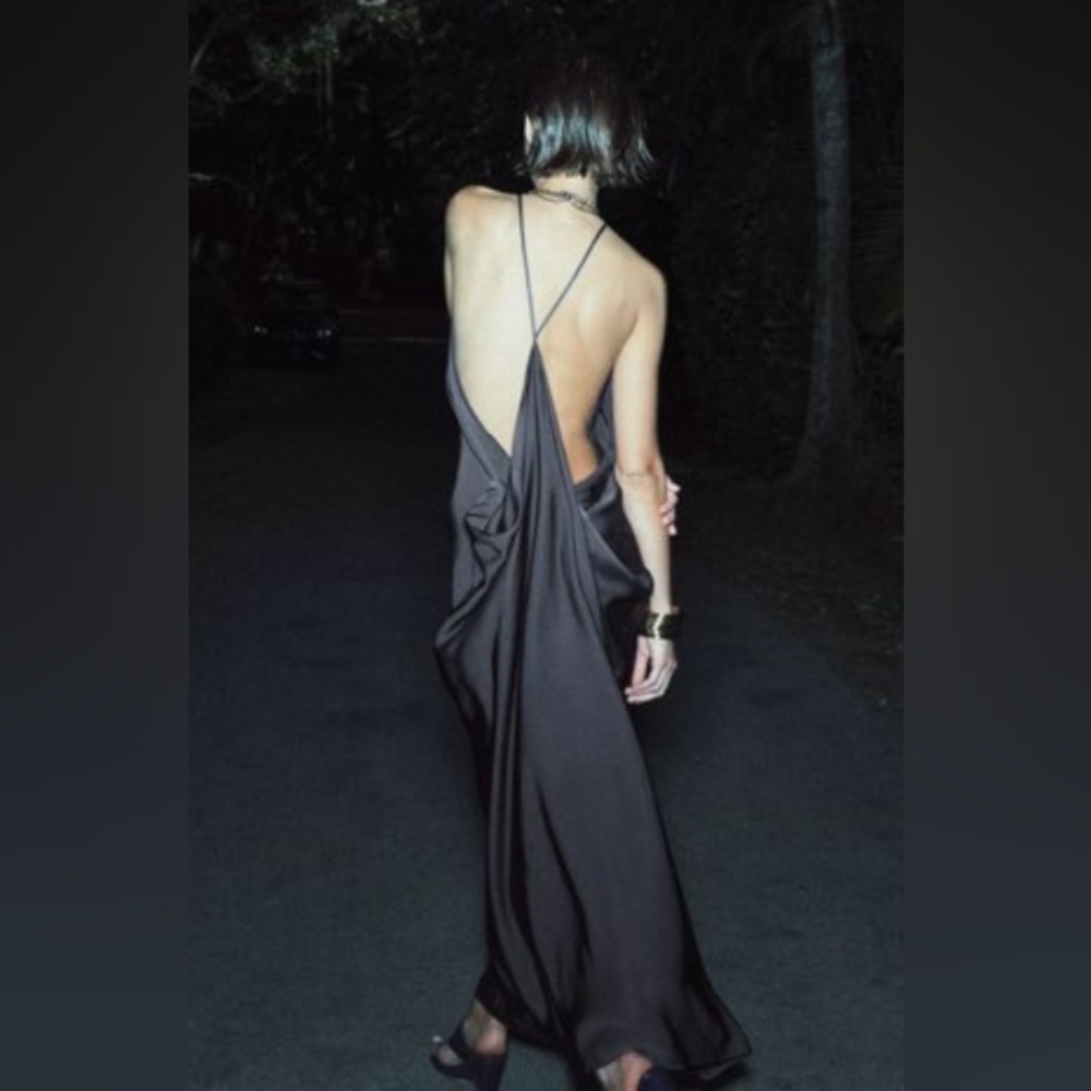 Zara Satin Effect ZW Collection Dress - Picture 4 of 11